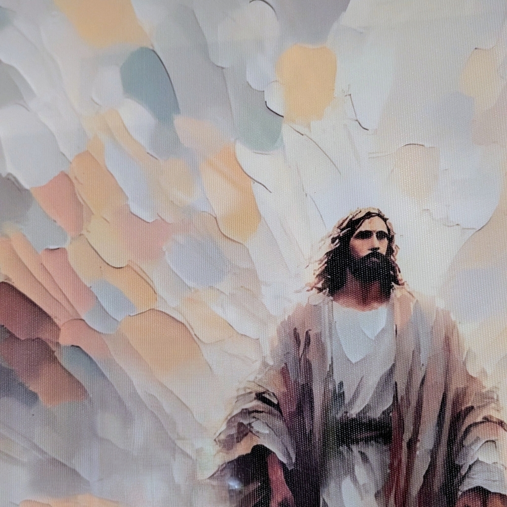 "The Savior" 2D Elegant Canvas Art w/ Pastel Tones 16 X 20 Print Only- No Frame - Picture 4 of 6